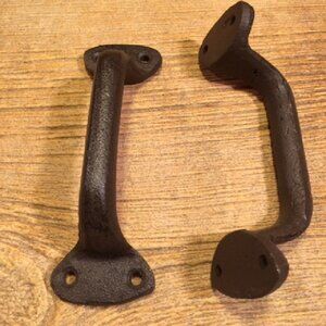 Set of Two (2) Gate Handle Barn Door Pull Cast Iron 5 1/2" long Two (2) 0053
